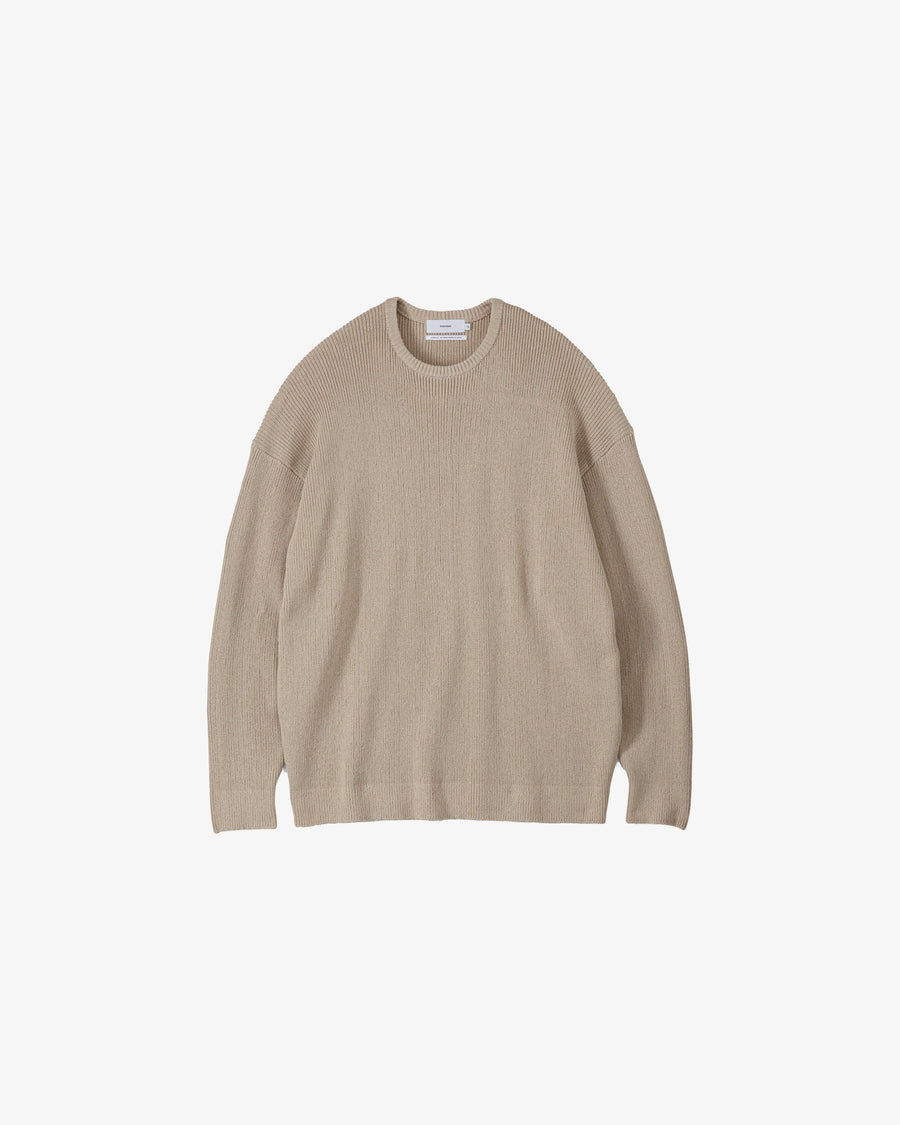 Linen Solotex Loose Rib Crew Neck