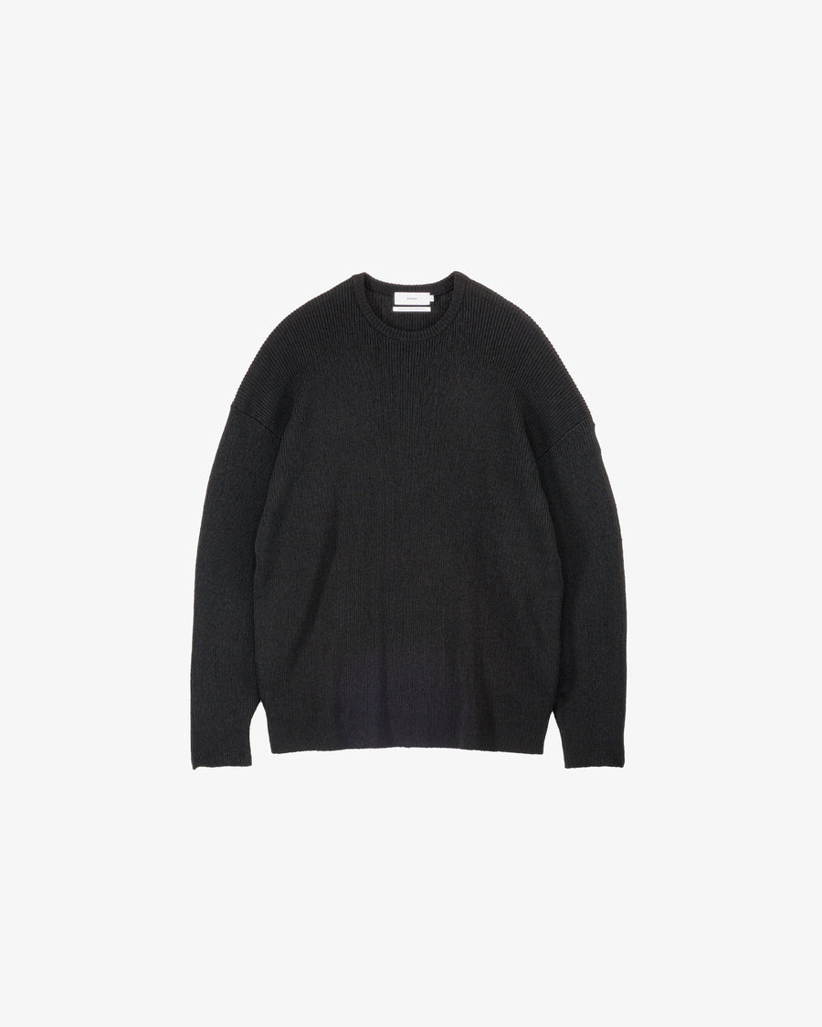 Linen Solotex Loose Rib Crew Neck