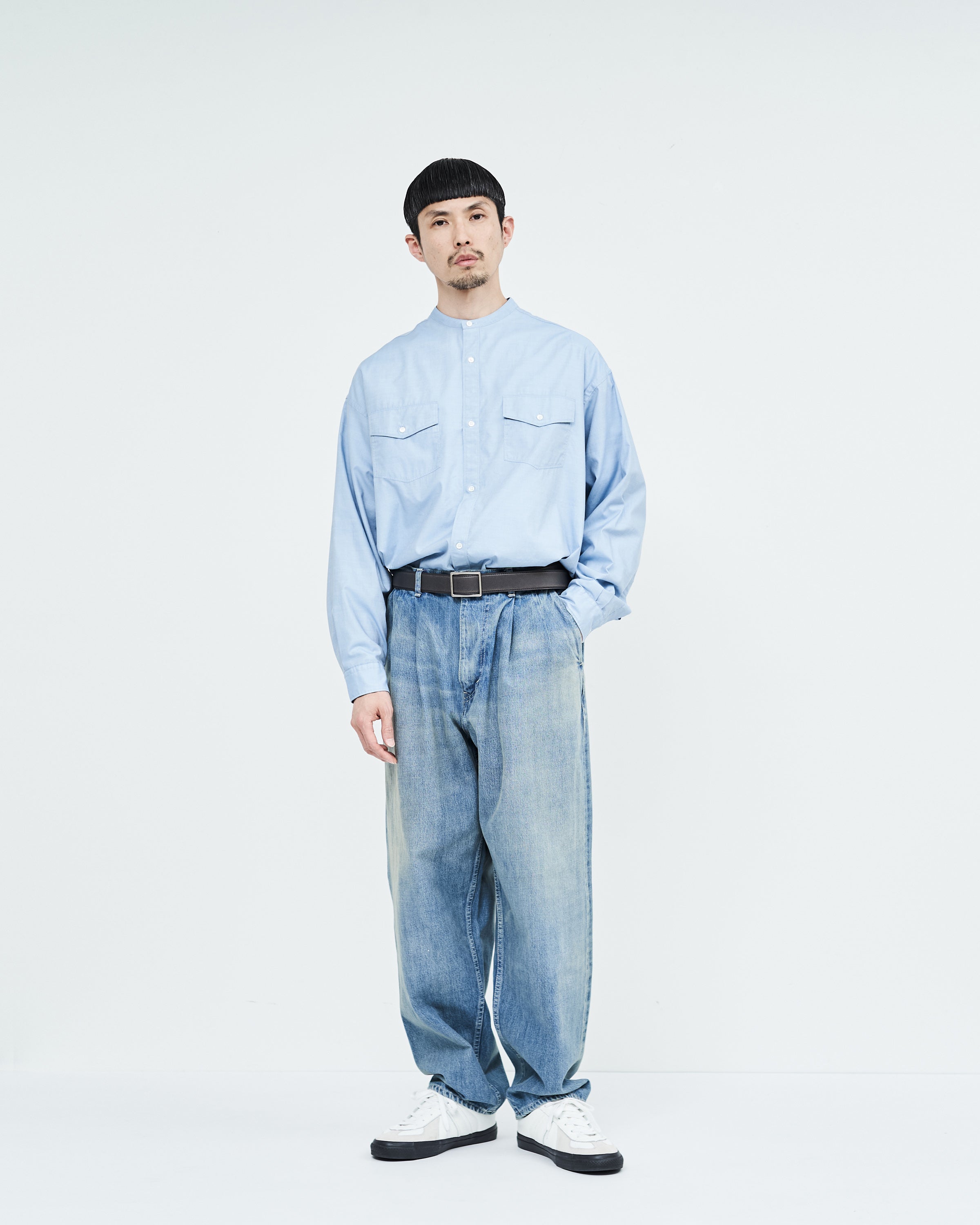 Supima Compact Band Collar Dungaree Shirt – Graphpaper